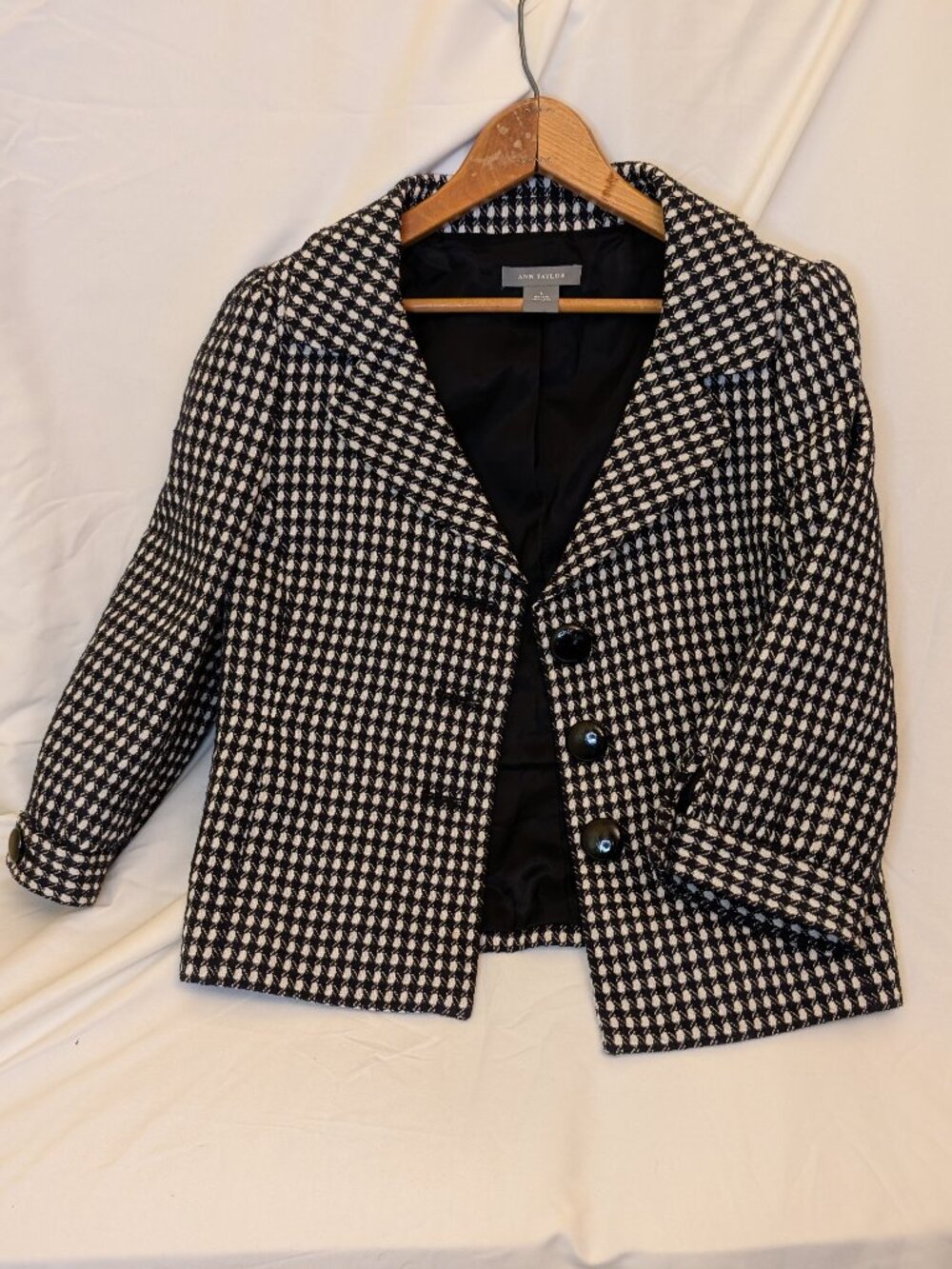 ANNE TAYLOR Houndstooth Jacket Blazer